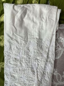 Embroidered Green Cotton Kurta