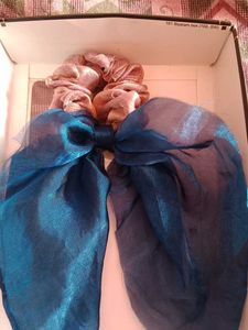 Chic Scrunchie Set with Bow Detail