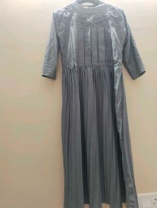 1dtess+free plazo pant Elegant Grey Ethnic Dress