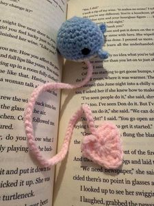 Cute Whale Crochet Bookmark