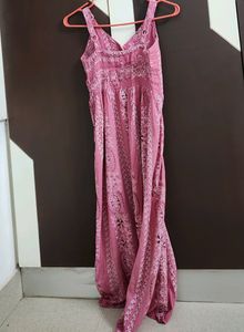 Pink Sleeves Button Down Dress.