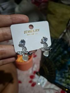 Sparkling Butterfly Heart Earrings