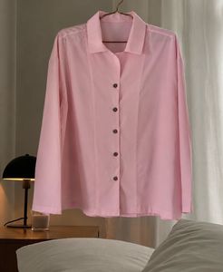 Pink Oversized Button-Up Shirt