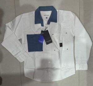 Men's White Denim Pocket Shirt