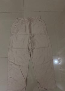 H&amp;M Cream paper bag pants