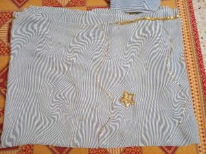 Beautiful Laheriya Saree With Blouse (Sky) (34-36