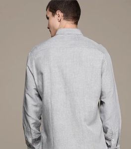 MANGO MAN Men's Striped Shirt