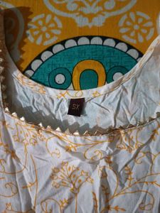 White and yellow sharara set