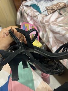 Stylish Black Heeled Sandals