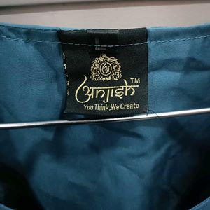 Blue Floral Embroidered co-ord Set for women