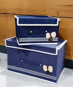2 Combo Storage Box Set Polka Dot Design