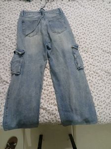 Light Wash Cargo Jeans