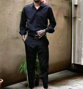 Men's Classic Black Button-Down Shirt