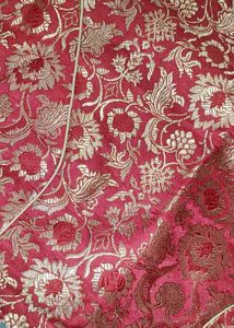 Red &amp; Gold Brocade Blouse