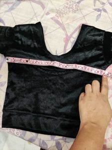 Elegant Black Velvet Blouse
