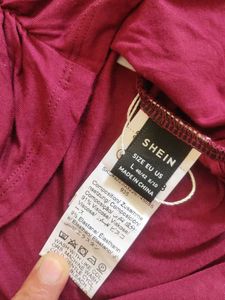 Burgundy Lace Trim Camisole Top