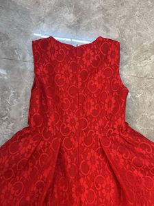 Elegant Red Lace Dress