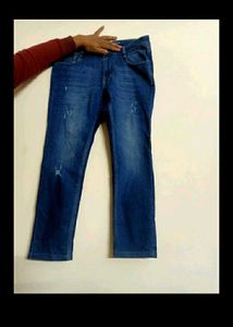 Mens Rev's Blue Torn stretchable Jeans