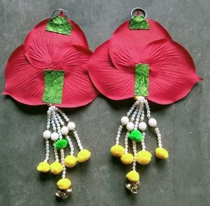 Handmade Red Flower Hanging Decor