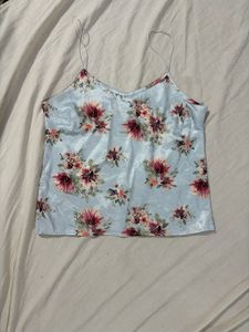 Light Blue Floral Cami Top