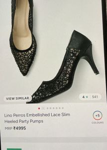Elegant Black Lace Heels