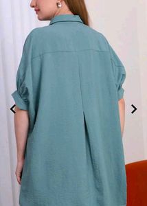 Shein Green Button-Down Shirt