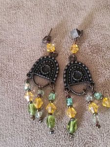 vintage boho antique bronze mandala necklace and d