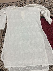 White Chikankari Kurti