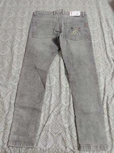 Stylish Grey Distressed Jeans