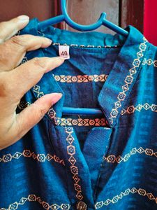 Blue Striped Kurta