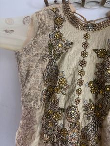 Elegant Beige Anarkali Suit