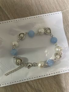blue and white heart bracelet 💙🤍