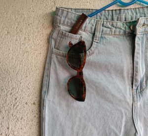 High Waist Light Blue Denim