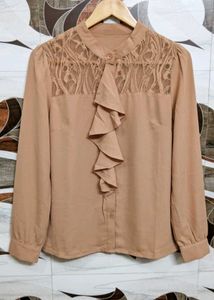 Elegant Ruffled Lace Top