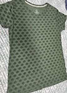 Stylish Women's Green Printed Top