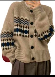 Vintage Argyle Knitted Cardigan 🥺🎀