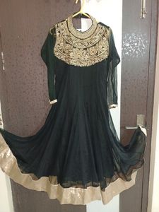 Black Salwar Suit With Pant And Net Dupatta