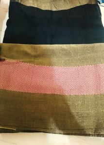 Elegant Black Saree with Gold Border