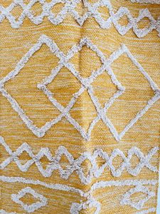 Boho Yellow Textured rug