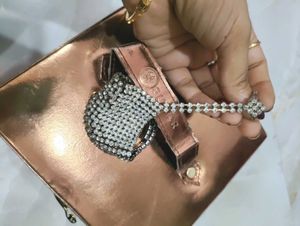 Exquisite Rhinestone Hand Bracelet &amp; Ring Set