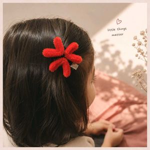 Cute Red Flower Hair Clips (Set of 2)