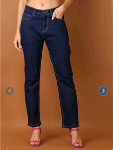 Classic Dark Wash Straight Leg Jeans