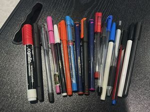 Assorted Pens and Markers Collection