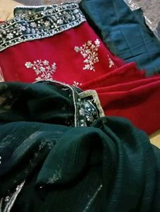 Embroidered dress material for a outstanding look