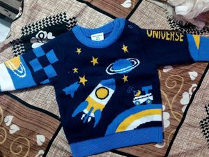 Boys Space Rocket Universe Sweater