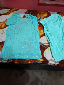 Beautiful Teal Kurti salwar set