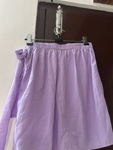 Cute Lilac Wrap Skirt