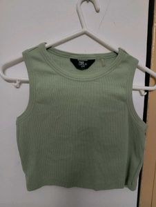 Ribbed Sleeveless Crop Top