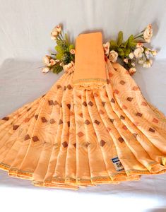 Orange Color Saree