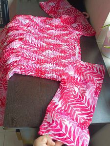 Leaf Print Maxi Dress